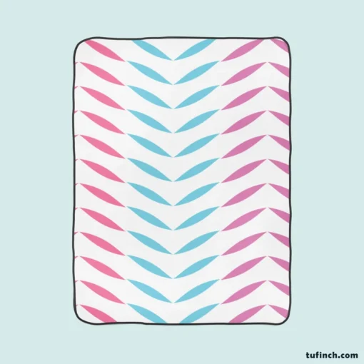 Colorful Zigzag Geometric Repeat Fleece Blanket 1