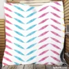 Colorful Zigzag Geometric Repeat Quilt Blanket