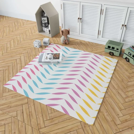 Colorful Zigzag Geometric Repeat Rug 1