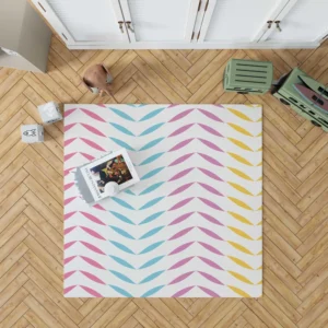 Colorful Zigzag Geometric Repeat Rug