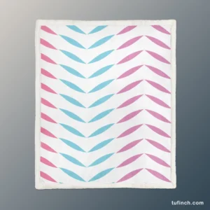 Colorful Zigzag Geometric Repeat Sherpa Fleece Blanket 1