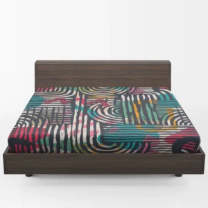 Contemporary Hand Drawn Shapes Fitted Sheet 1