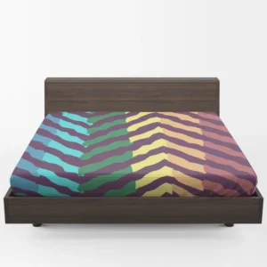 Contrast Rainbow Forest Pattern Fitted Sheet 1