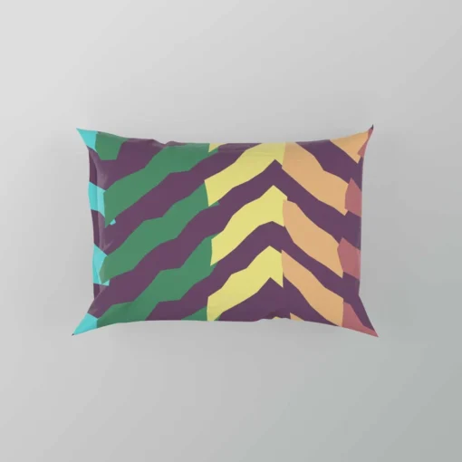 Contrast Rainbow Forest Pattern Pillow Case