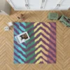 Contrast Rainbow Forest Pattern Rug