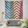 Contrast Rainbow Forest Pattern Wall Tapestry