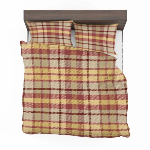 Copper Rust Yellow Tartan Plaid Bedding Set 2