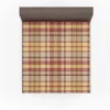 Copper Rust Yellow Tartan Plaid Fitted Sheet