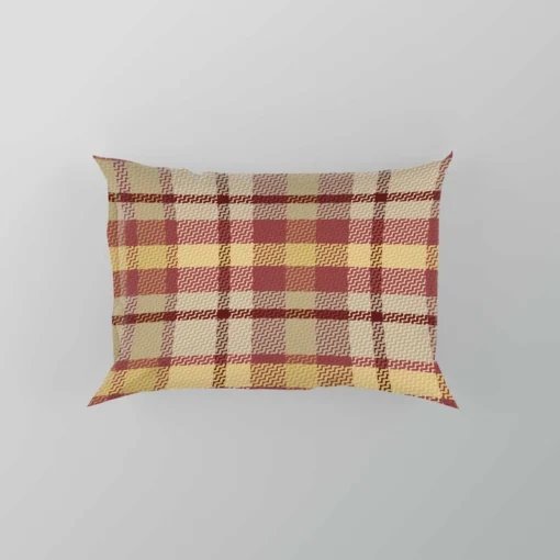 Copper Rust Yellow Tartan Plaid Pillow Case