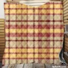 Copper Rust Yellow Tartan Plaid Quilt Blanket