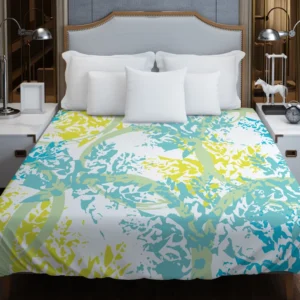 Coral Reef Underwater Plants Duvet Cover