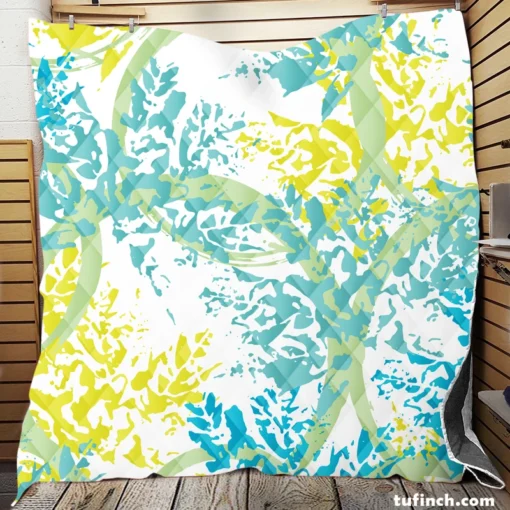 Coral Reef Underwater Plants Quilt Blanket