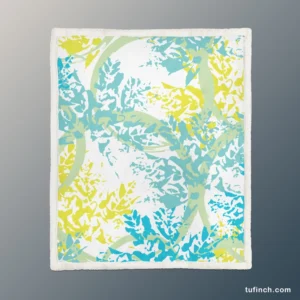 Coral Reef Underwater Plants Sherpa Fleece Blanket 1