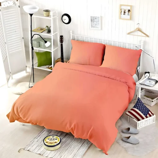 Coral Soft Warm Trend Color Bedding Set