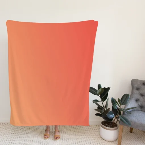 Coral Soft Warm Trend Color Fleece Blanket