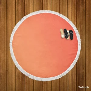 Coral Soft Warm Trend Color Round Beach Towel