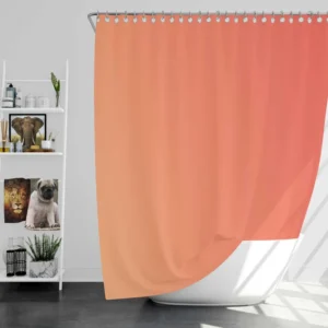 Coral Soft Warm Trend Color Shower Curtain