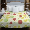 Corn Vegetable Seamless Pattern Duvet Cover