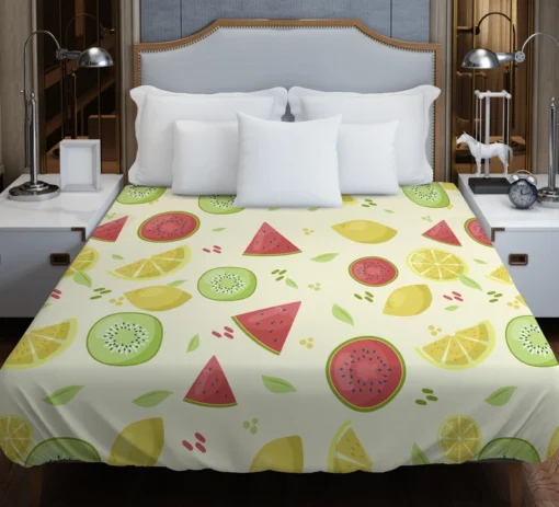 Corn Vegetable Seamless Pattern Duvet Cover