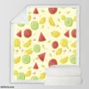 Corn Vegetable Seamless Pattern Sherpa Fleece Blanket