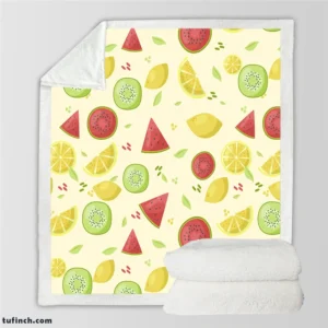 Corn Vegetable Seamless Pattern Sherpa Fleece Blanket