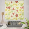 Corn Vegetable Seamless Pattern Wall Tapestry