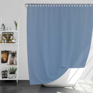 Cornflower Blue Color Shower Curtain