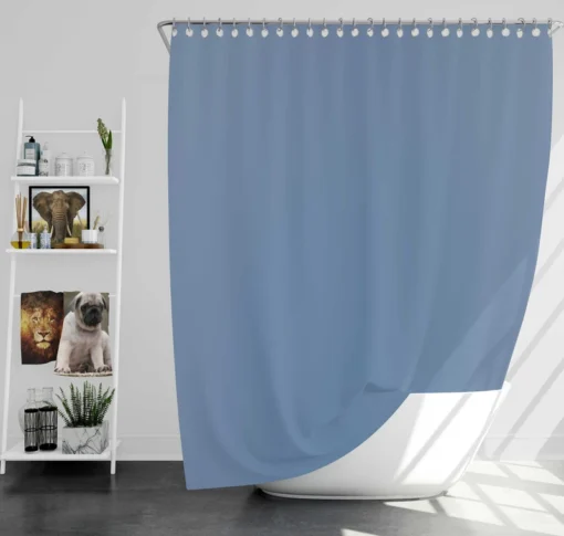 Cornflower Blue Color Shower Curtain