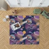 Cosmic Style Spaceship Rocket Rug