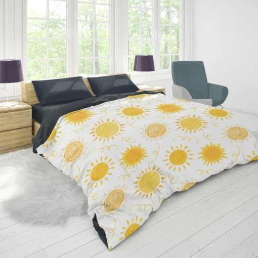 Crayon Sun Design Duvet Cover 1