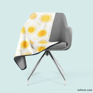 Crayon Sun Design Fleece Blanket 2