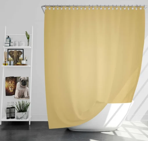 Cream Brulee Solid Color Shower Curtain