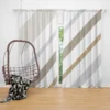 Cream Striped Background Pattern Curtain