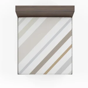 Cream Striped Background Pattern Fitted Sheet