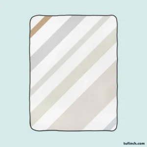 Cream Striped Background Pattern Fleece Blanket 1