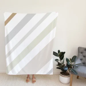 Cream Striped Background Pattern Fleece Blanket