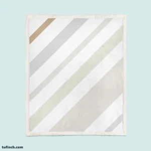 Cream Striped Background Pattern Sherpa Fleece Blanket 1