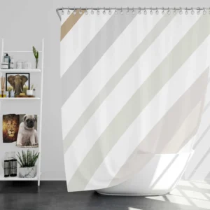 Cream Striped Background Pattern Shower Curtain