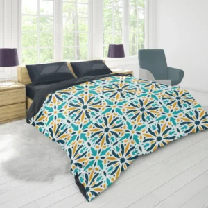 Creative Arabesque Flat Design Pattern Duvet Cover 1