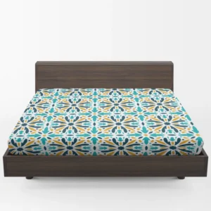 Creative Arabesque Flat Design Pattern Fitted Sheet 1