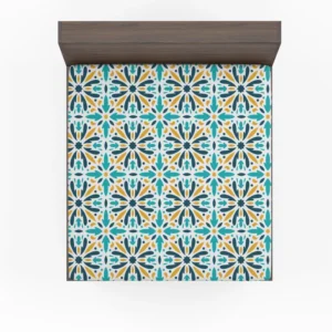 Creative Arabesque Flat Design Pattern Fitted Sheet