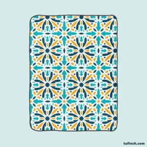 Creative Arabesque Flat Design Pattern Fleece Blanket 1