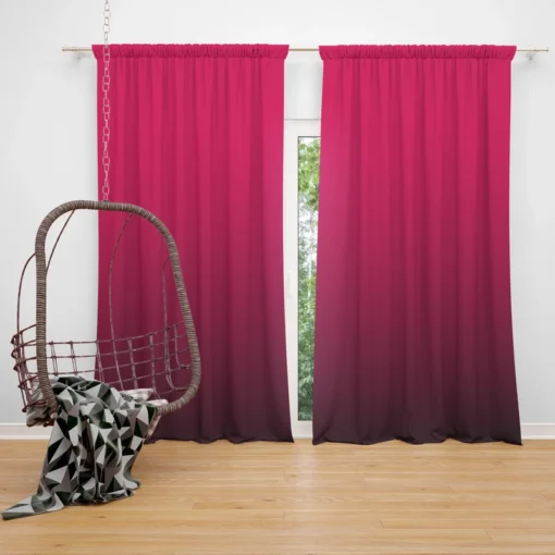 Crimson Rose Gradient Curtain