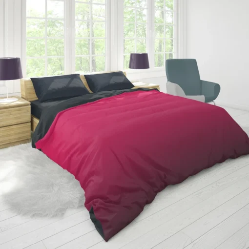 Crimson Rose Gradient Duvet Cover 1