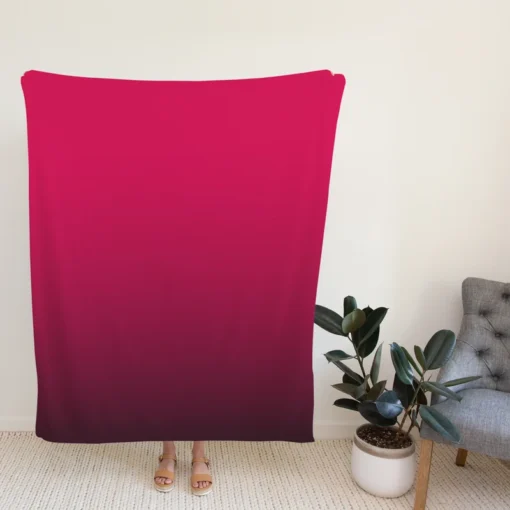 Crimson Rose Gradient Fleece Blanket