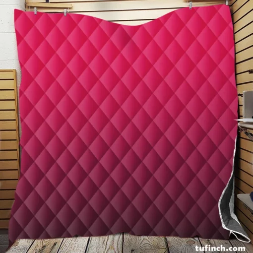 Crimson Rose Gradient Quilt Blanket