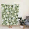 Crocodile Green Terrazzo Pattern Fleece Blanket