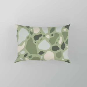 Crocodile Green Terrazzo Pattern Pillow Case