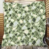 Crocodile Green Terrazzo Pattern Quilt Blanket