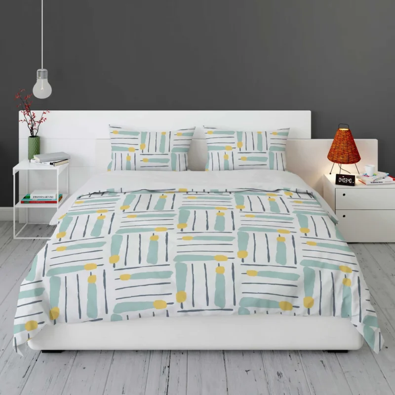 Cross Stripe Pattern Minimalist Bedding Set 1